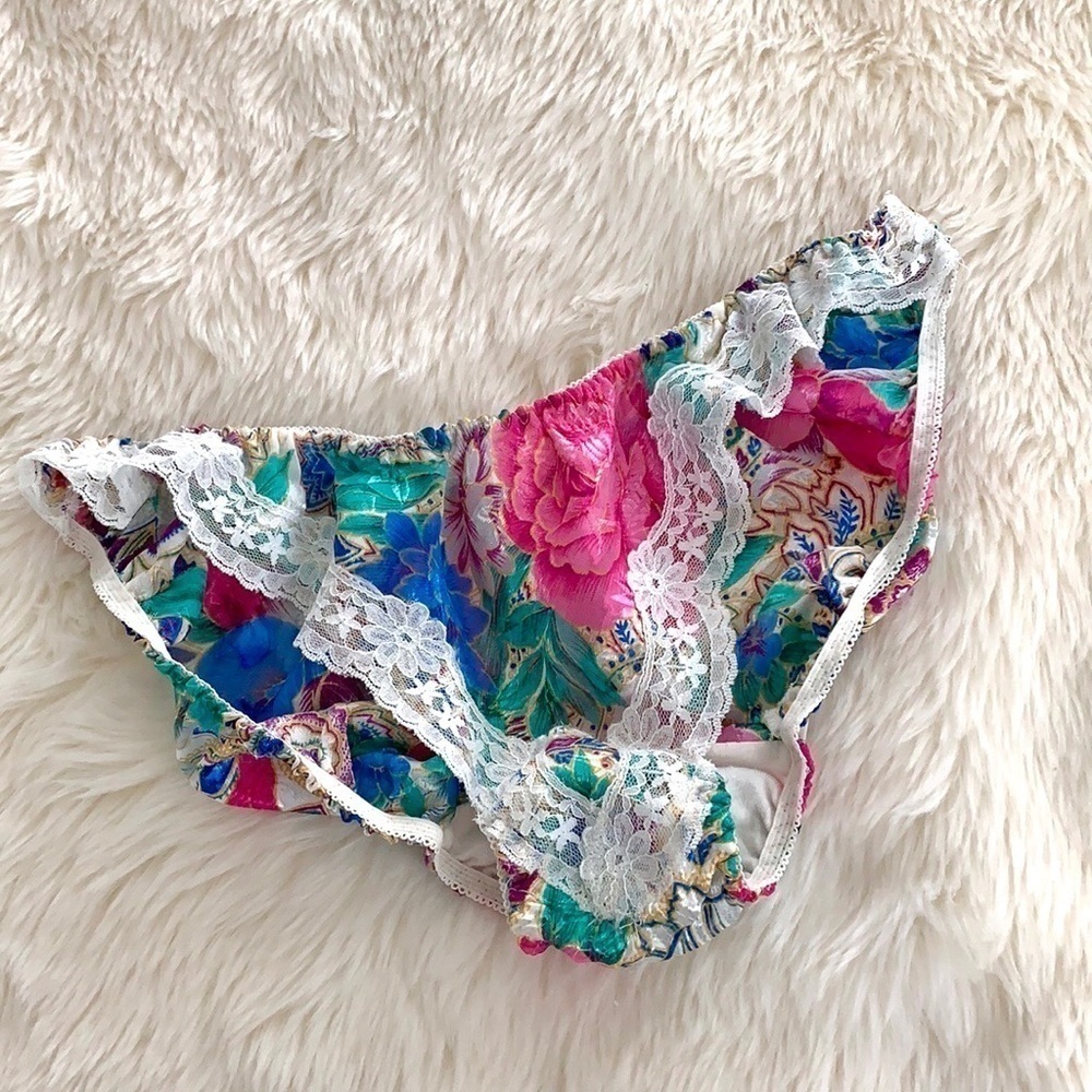 Vintage Victoria’s Secret Liquid Satin Lace Panty